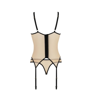 Bielizna-DENERYS CORSET beige L/XL