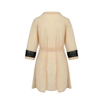 Bielizna-DAISY PEIGNOIR beige L/XL