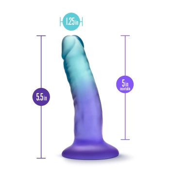 B YOURS MORNING DEW 5 INCH DILDO SAPPHIRE