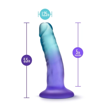 B YOURS MORNING DEW 5 INCH DILDO SAPPHIRE