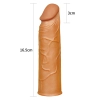 Realistyczna nakładka na penisa żylaste dildo 17cm