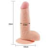 Grube żylaste dildo z przyssawką i jadrami 18 cm