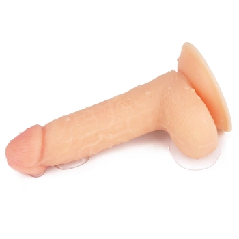 Wyżyłowany penis gruby z przyssawką dildo 18 cm