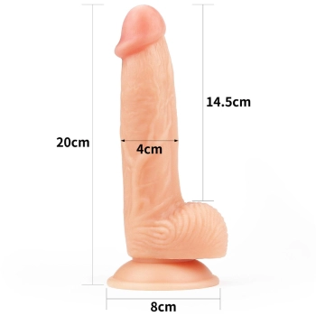 Wyżyłowany penis gruby z przyssawką dildo 20 cm