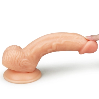 Wyżyłowany penis gruby z przyssawką dildo 20 cm