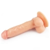 Giętki żyły penis gruby z przyssawką dildo 20 cm