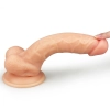 Giętki żyły penis gruby z przyssawką dildo 20 cm