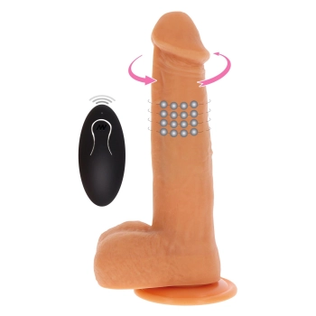 Rotating Beads Vibrating Dildo