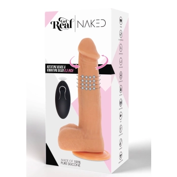 Rotating Beads Vibrating Dildo