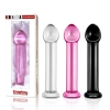 Szklane dildo z prostym trzonem i główką 16 cm