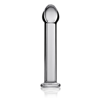 Przezroczyste dildo szklane z prostym trzonem 16cm