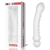 zakrzywione przezroczyste dildo z wypustkami 17 cm