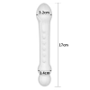 zakrzywione przezroczyste dildo z wypustkami 17 cm