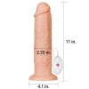 Grube ogromne dildo z przyssawką wibracje 28 cm