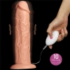 Grube ogromne dildo z przyssawką wibracje 28 cm