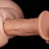 Grube ogromne dildo z przyssawką wibracje 28 cm