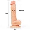 Strap-on z elastycznym penisem realistyczny 19 cm