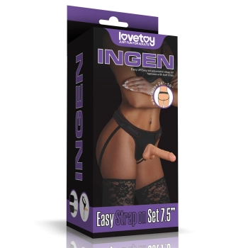 Strap-on z elastycznym penisem realistyczny 19 cm