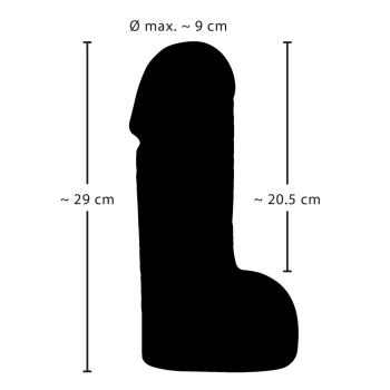 Gruby cielisty realistyczny penis żylasty 29 cm