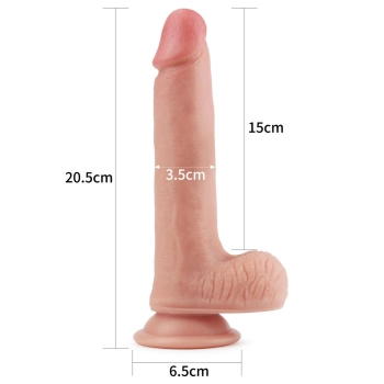 Realistyczne dildo silikonowe z przyssawką 20,5 cm