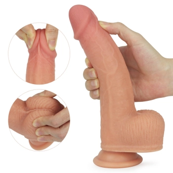 Realistyczne dildo  z przyssawką obrotowe 21,5 cm