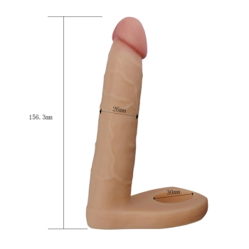 Analne gumowe dildo penis z otworem na penisa 16cm