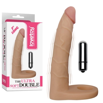 Strap-on gumowy sex analny żylasty trzon 18 cm