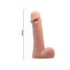 Skórzany strap-on z realistycznym dildo 18 cm