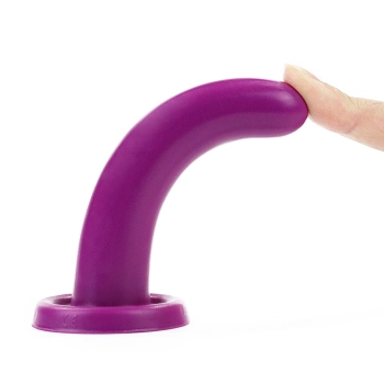 Dildo do strap-ona zabawy silikonowy fiolet 11 cm