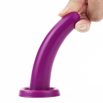 Dildo do strap-ona zabawy silikonowy fiolet 11 cm