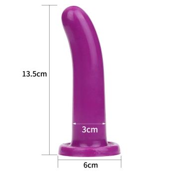 Silikonowe dildo do strap-ona sex analny fioletowe