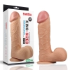 Gruby giętki silikonowy penis z przyssawką 24,5 cm