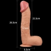 Duży żylasty cielisty penis z przyssawką 28,5 cm