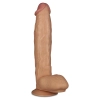 Śniady żylasty penis duże dildo z przyssawką 30 cm