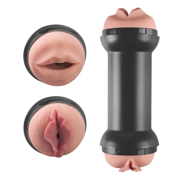 Masturbator z dwoma końcówkami mięciutki 20 cm