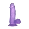 Dildo silikonowe przyssawka jasny fiolet 15,5 cm