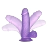 Dildo silikonowe przyssawka jasny fiolet 15,5 cm