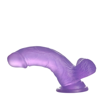 Dildo silikonowe przyssawka jasny fiolet 15,5 cm