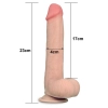 Wodoodporne dildo podwójna skóra przyssawka 23 cm