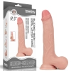 Duże żylaste gumowe dildo z podwójna skórą 24,5 cm