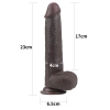 Murzyńskie dildo z dwuwarstwowego materiału 23 cm