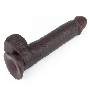 Murzyńskie dildo z dwuwarstwowego materiału 23 cm