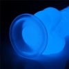 Dildo led giętkie duży penis podświetlany 21,5 cm