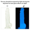 Dildo led giętkie duży penis podświetlany 21,5 cm