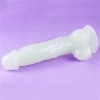 Dildo led giętkie duży penis podświetlany 21,5 cm