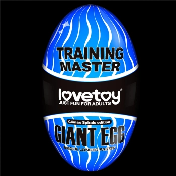 Masturbator Lovetoy Giant Egg Climax Spirals przezroczysty TPE 13 cm