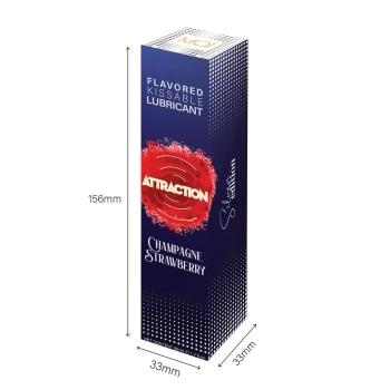 LUBRICANT ATTRACTION CHAMPAGNE STRAWBERRY 50 ML