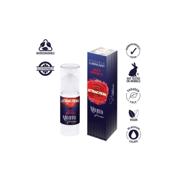 Żel jadalny do masażu Hot Kiss Smak Mojito 50ML