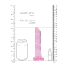 Różowe żelowe silikonowe dildo z przyssawką 18 cm