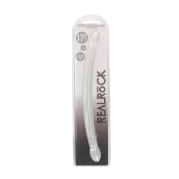 Podwójne dildo przezroczyste RealRock 42 cm